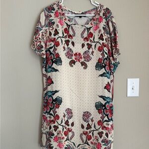 Anthropologie Kavita Bhartia Nami Shift neutral motif dress size Medium